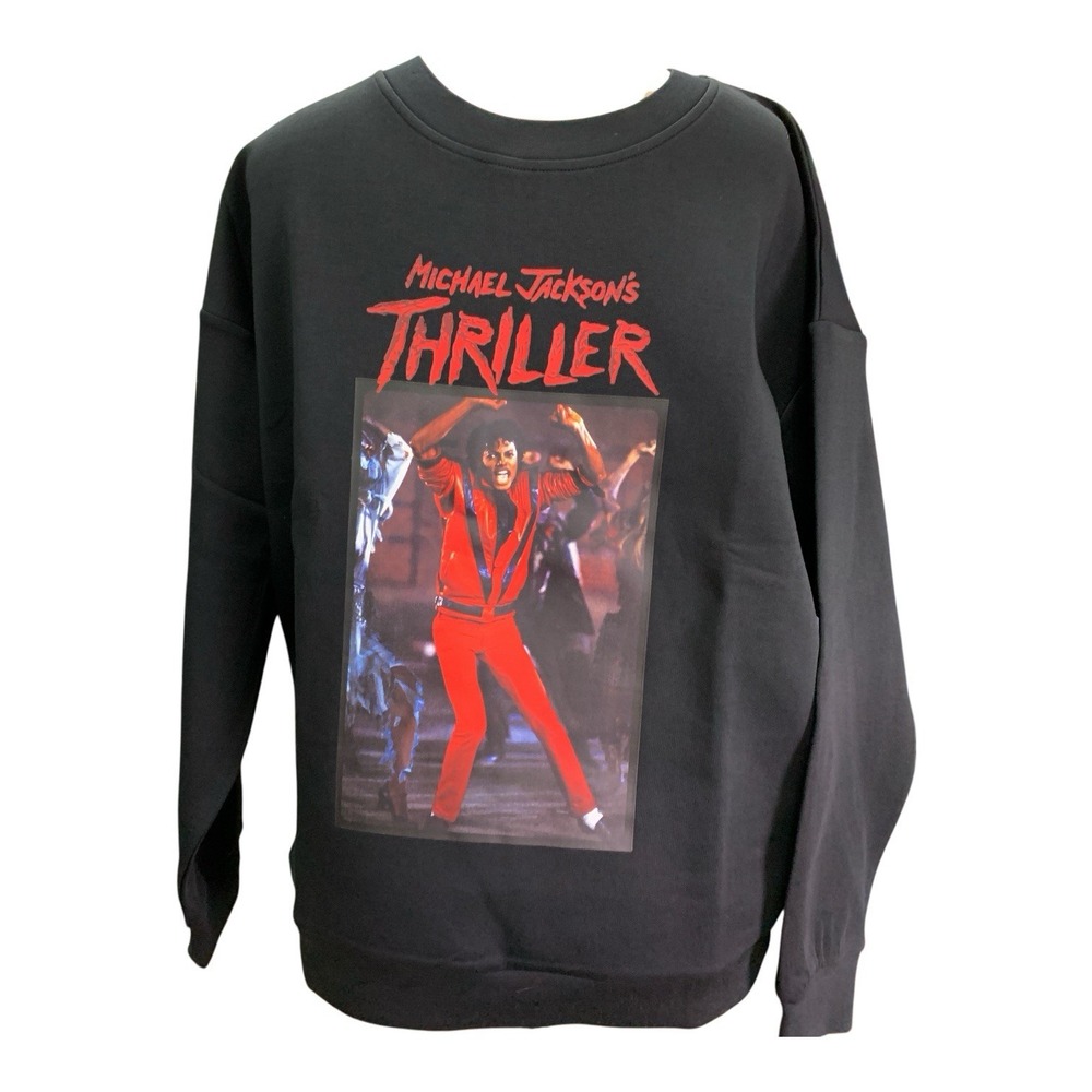 Actively Black Michael Jackson Thriller Crewneck Black Size Medium New With Tags
